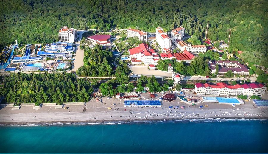 Корпуса «АкваЛоо», собственный пляж и Чёрное море с высоты — фото 8